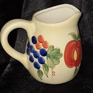Vintage Creamer~Fruit Pattern~Alco Industries Inc~Cranbury NJ~Pear~Grape~Apple